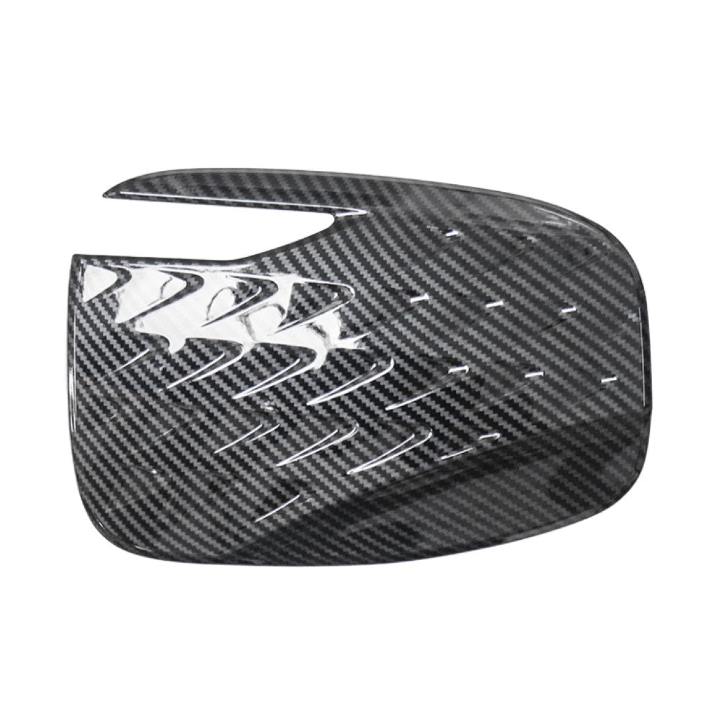 BYD ATTO 3 Charging Port Protection Cover in carbon fibre design for durable, sleek electric vehicle charging port protection