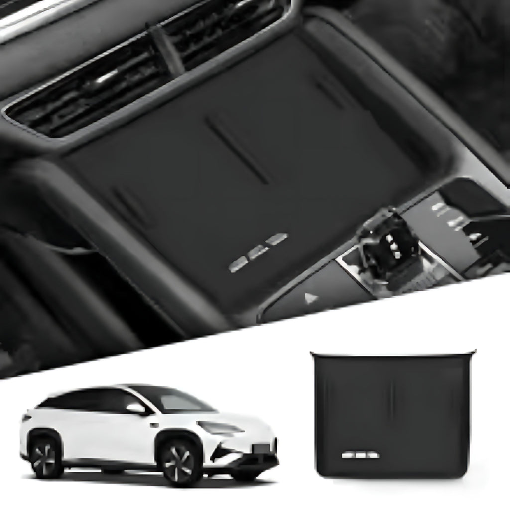 BYD Sealion 7 Wireless Charging Silicone Pad fitted in centre console for slip-resistant wireless charging in electric vehicles.