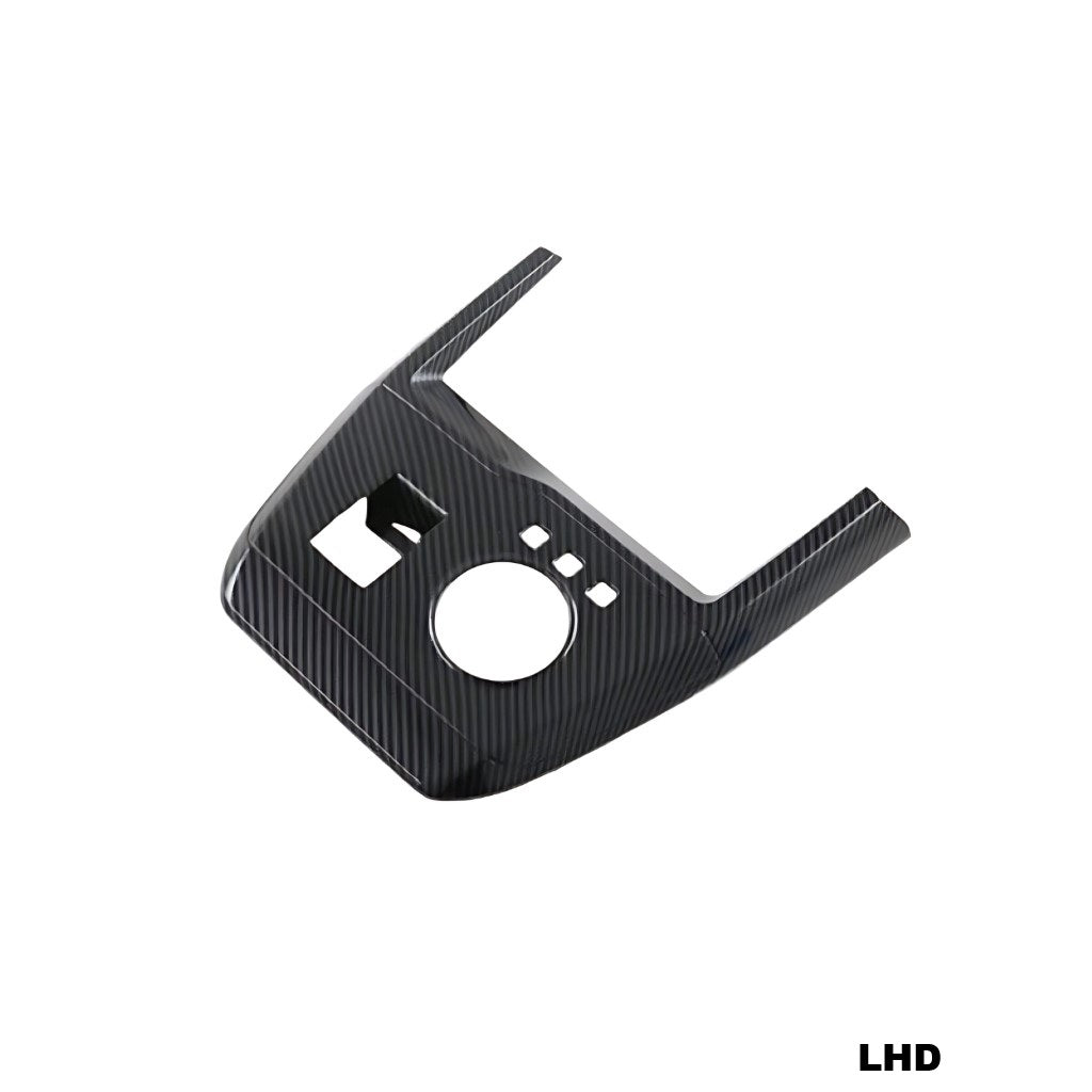 MG4 Gear Switch Cover in ABS imitation carbon material with sleek design for electric vehicle interior upgrade LHD model.