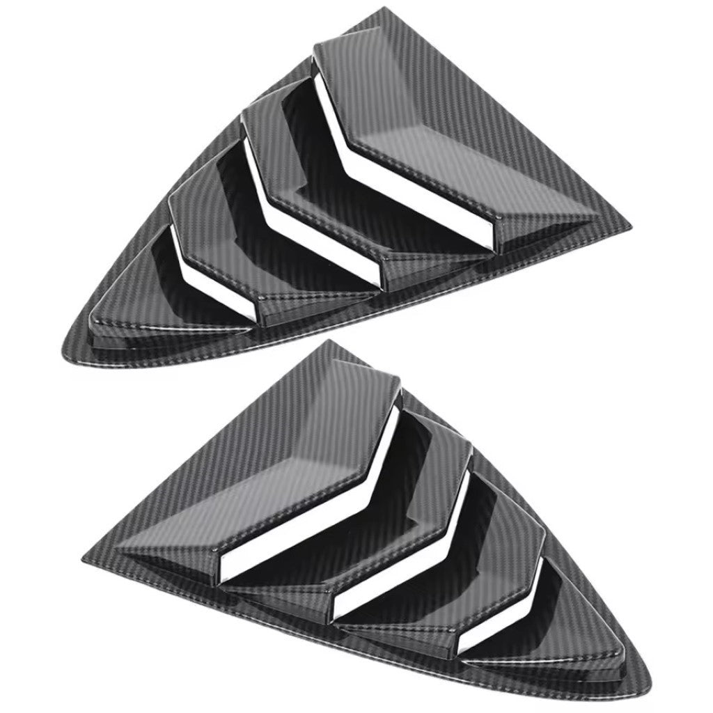 XPENG G6 Side Louver Trim Covers in carbon fibre style, tailored fit, sporty design, durable ABS material protection.