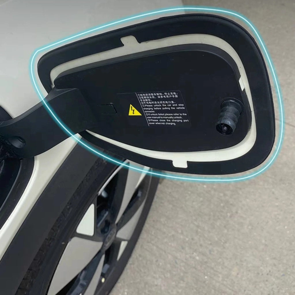 BYD Dolphin Charging Port Sealing Ring installed on charging flap, protecting port from dust and moisture.