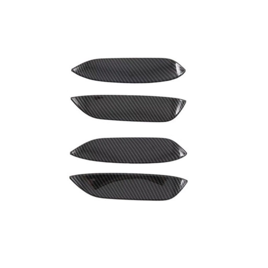 BYD Dolphin Door Handle Bowl Covers in carbon fibre finish, durable ABS, sleek protective car accessory set.