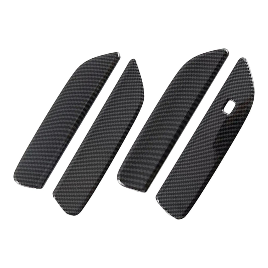 BYD Dolphin Door Handle Covers in carbon fibre ABS imitation, set of four, designed for scratch protection and easy installation.