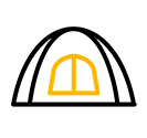 A yellow fuel tank icon on a black background.