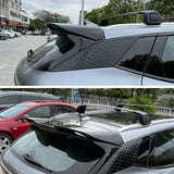 BYD ATTO 3 Rear Roof Trunk Spoiler in carbon finish installed, enhancing aerodynamics and style on electric vehicle.