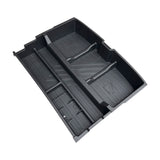 BYD ATTO 3 Rear Trunk Storage Box organiser in durable black plastic with custom compartments for electric vehicle boot organisation.