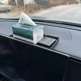 BYD Sealion 7 Behind Navigation Screen Storage Box holding tissues and phone, enhancing car organisation and style.