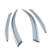 MG4 Rain Visor Windshield Guard set with custom-fit, sleek polycarbonate design for protection against rain and debris.