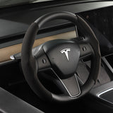 The Tesla Model 3/Y Steering Wheel Cover provides a non-slip grip, making it ideal for both Model 3 and Model Y owners.