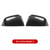 Pair of Tesla 3/Y Carbon Fiber Rearview Mirror Covers.