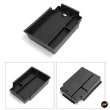 Black centre console organiser tray with multiple compartments for vehicle storage and organisation accessories