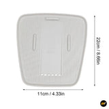White textured protective tray with raised edges and grip channels, measuring 22 cm by 11 cm