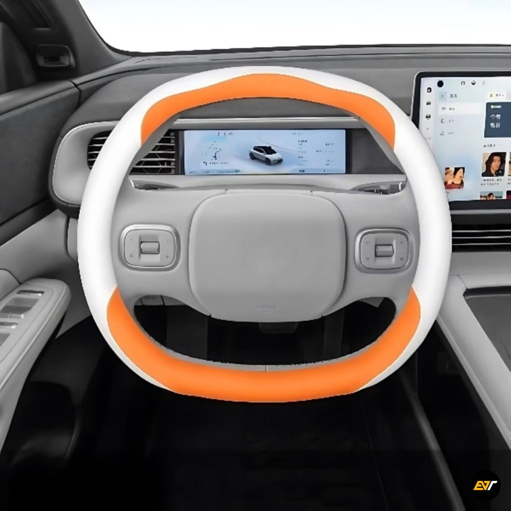 XPENG G6 Anti Slip Leather Steering Wheel Covers Orange