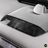 Zeekr 7X centre console dashboard air vent cover with black patterned trim and integrated speaker grille detail