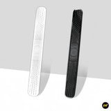 Black and white elongated car door air vent protection covers with dotted design for electric vehicles