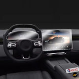 Zeekr 7X electric vehicle dashboard with steering wheel and touchscreen navigation system protector installed