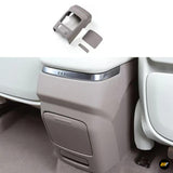 Beige rear exhaust air outlet frame cover for Zeekr electric vehicle interior with three-part components displayed above.